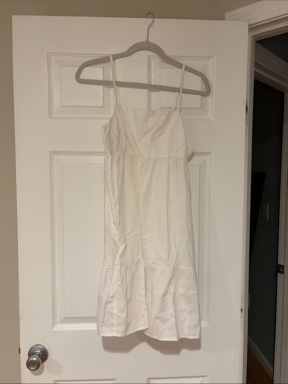 Abound Cream Spaghetti Strap Tiered Mini Dress